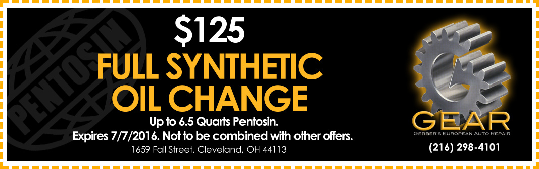 Oil Change Coupon - GEAR - Gerber's European Auto Repair